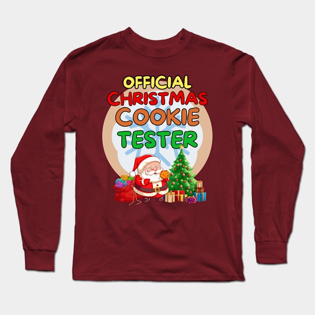 New Funny Christmas Holiday Season Santa cookie tester Long Sleeve T-Shirt by Shean Fritts 